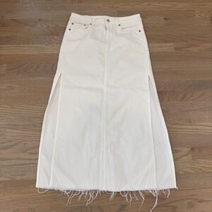 American Eagle White Jean Maxi Skirt size 4